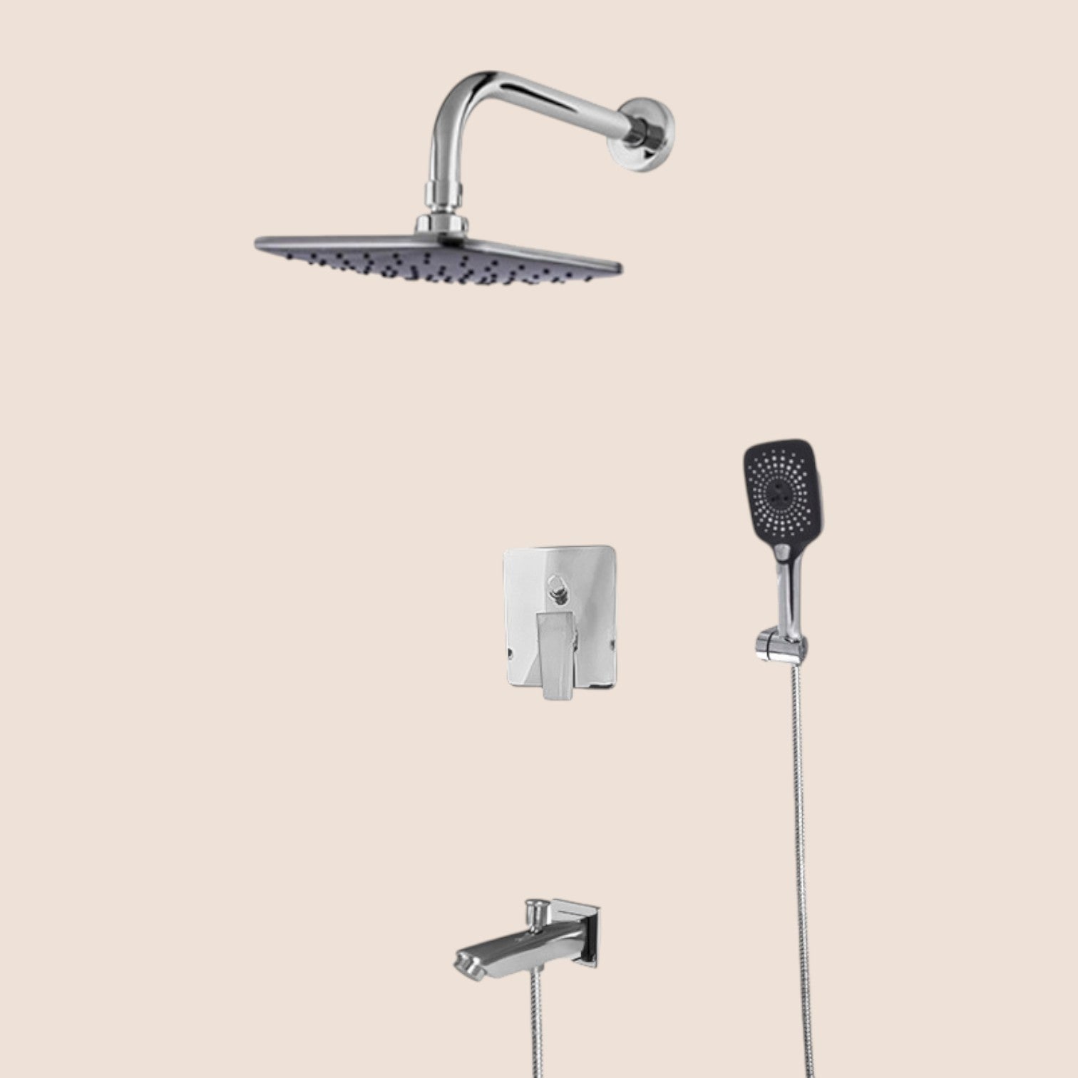 NEWARC DROP ANKASTRE BANYO BATARYASI VALFLİ GAGALI SET